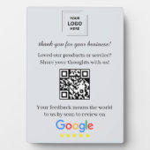 QR Code Google Review Easel Display Stijl Fotoplaat (voorkant)
