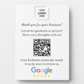 QR-code Google Review Easel Tafelmodel Fotoplaat (voorkant)