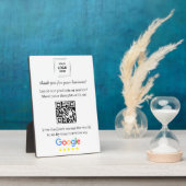 QR-code Google Review Easel Tafelmodel Fotoplaat (Zijkant)