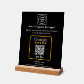 QR-code Google Review Zakelijk Logo Weergave Acryl Bord (Hoek)