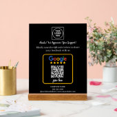 QR-code Google Review Zakelijk Logo Weergave Acryl Bord (Huwelijk)