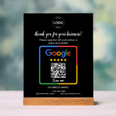 QR Code Google Reviewen Business Logo Acryl Bord (Neutraal)