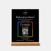 QR Code Google Reviewen Business Logo Acryl Bord (Voorkant)