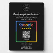 QR Code Google Reviewen Business Logo Fotoplaat (voorkant)