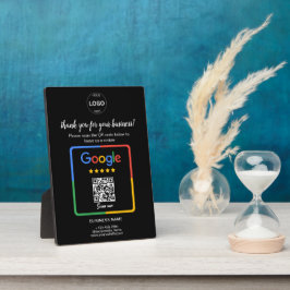 QR Code Google Reviewen Business Logo Fotoplaat