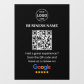 QR Code Google Reviewen Business Review Raamsticker (Vel)