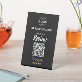 QR Code Google Reviewen Business Review Reclamebord Met Voetstuk