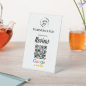 QR Code Google Reviewen Business Review Reclamebord Met Voetstuk (Insitu)
