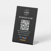 QR Code Google Reviewen Business Review Reclamebord Met Voetstuk (Voorkant)