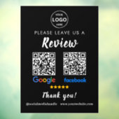 QR Code Google Reviewen Facebook Business Review P Raamsticker (Vel 3)