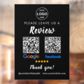 QR Code Google Reviewen Facebook Business Review P Raamsticker (Vel 2)