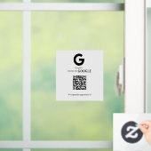 QR Code | Google Reviews Business Display Sign Raamsticker (Huis)
