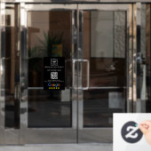 QR Code Google Reviews Logo AI deur bord Raamsticker (Kantoordeur)