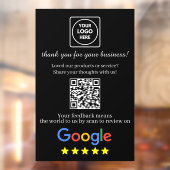 QR Code Google Reviews Logo AI deur bord Raamsticker (Vel 2)