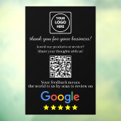 QR Code Google Reviews Logo AI deur bord Raamsticker (Vel 3)