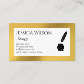 QR code goud folie notaris schrijver visitekaartje (Voorkant)