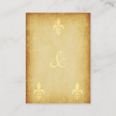 QR CODE  goud Franse vloour de lis details Informatiekaartje (Achterkant)