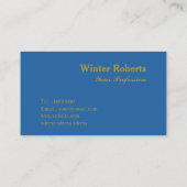 QR code goud glitter blauw marmer Visitekaartje (Achterkant)