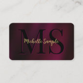 QR Code Goud Tekstnaam Luxe Afgeronde Hoek Visitekaartje (Voorkant)