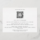 QR CODE GOUD VETTE NAMEN FOTO SAVE THE DATE FOLIE UITNODIGING (Achterkant)