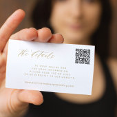 QR CODE goudelegant bruiloft: details Informatiekaartje