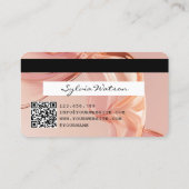 QR Code Gouden Blush Moderne Credit Kaart Stijl Visitekaartje (Achterkant)