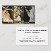 QR code gouden gradiënt verdeler Fotograaf Visitekaartje (Voorkant / Achterkant)