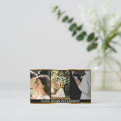 QR code gouden gradiënt verdeler Fotograaf Visitekaartje (Staand voorkant)