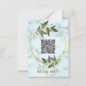 QR Code Gouden Marmeren Baby Shower Uitnodigingen (Achterkant)