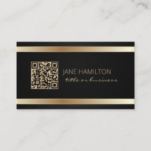 QR-code gouden moderne profiel visitekaartje