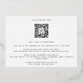 QR CODE GOUDEN VETTE NAMEN FOTO BEWAAR DE DATUM FOLIE UITNODIGING (Achterkant)