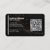 QR Code Gouden Zwarte Professionele Spijkertechnic Visitekaartje (Voorkant)