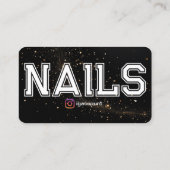 QR Code Gouden Zwarte Professionele Spijkertechnic Visitekaartje (Achterkant)