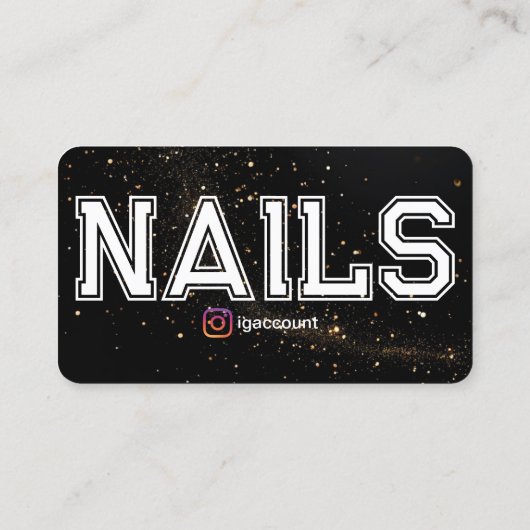 QR Code Gouden Zwarte Professionele Spijkertechnic Visitekaartje (Achterkant)