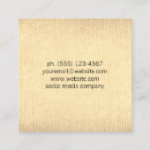 QR-code | goudweefsel Vierkante Visitekaartje (Achterkant)