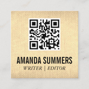 QR-code   goudweefsel Vierkante Visitekaartje