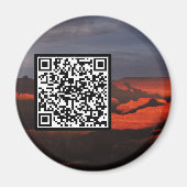 QR Code Grand Canyon Sunset Storm Magneet (Voorkant)