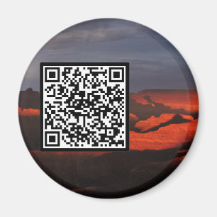 QR Code Grand Canyon Sunset Storm Magneet