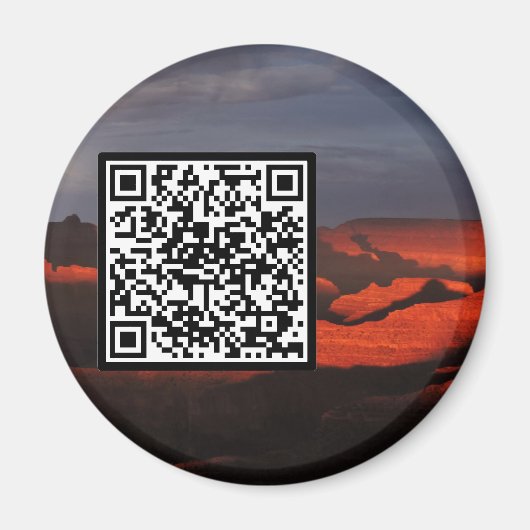 QR Code Grand Canyon Sunset Storm Magneet (Voorkant)