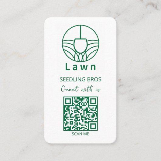 QR Code Grasmaaien Neem contact met ons op Visitekaartje (Voorkant)