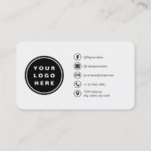 QR Code Gray Photo Visitekaartje (Achterkant)