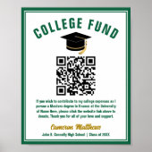 QR-code Green Afstuderen College Fund Poster (Voorkant)
