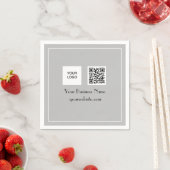 QR Code Grijs Business Logo Minimalist Servet (Insitu)