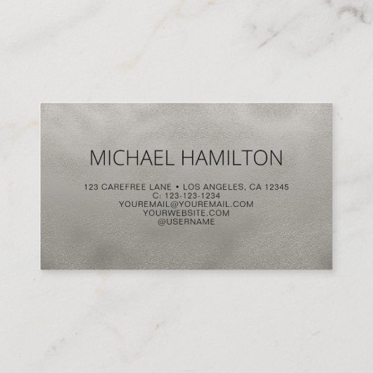 QR-code grijs Shimmer-Visitekaartje Visitekaartje (Achterkant)