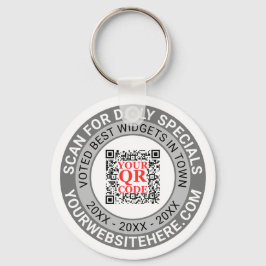 QR-code Grijze zakelijke marketing Afzonderlijke a Sleutelhanger
