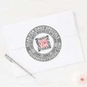 QR-code Grijze zakelijke marketing Eenvoudige aanb Ronde Sticker (Envelop)