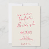 QR-code grillige handgeschreven leuke retro bruilo Kaart (Voorkant)