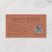 QR Code Grimeur Terracotta Visitekaartje (Achterkant)