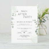 QR Code Groene Happily Ever After Feest Huwelijk Kaart (Staand voorkant)