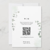 QR Code Groene Happily Ever After Feest Huwelijk Kaart (Achterkant)